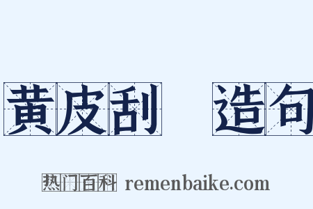黄皮刮廋造句是什么意思的图片